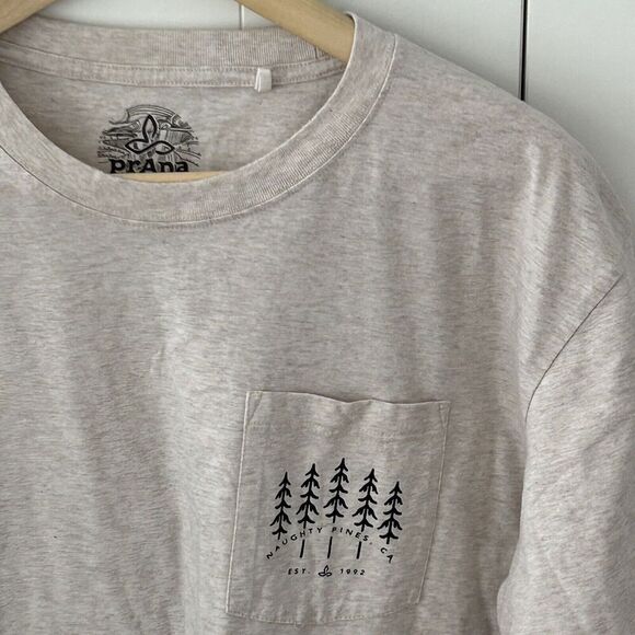 Men's Prana T-Shirt Size XL Naughty Pines CA Chest Pocket Motorcycle Tee - Picture 4 of 6